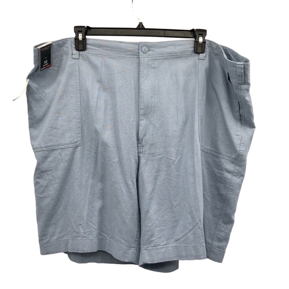 Roundtree Yorke Light Blue Shorts Mens 50 NEW Linen Blend - Picture 4 of 11